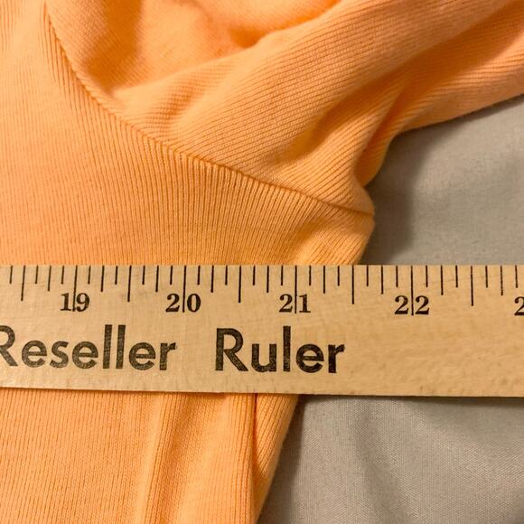 Chico’s Peach Orange Ultimate Tee 2 (Large) Women’s Square Neck 3/4 Sleeve READ - Picture 8 of 14
